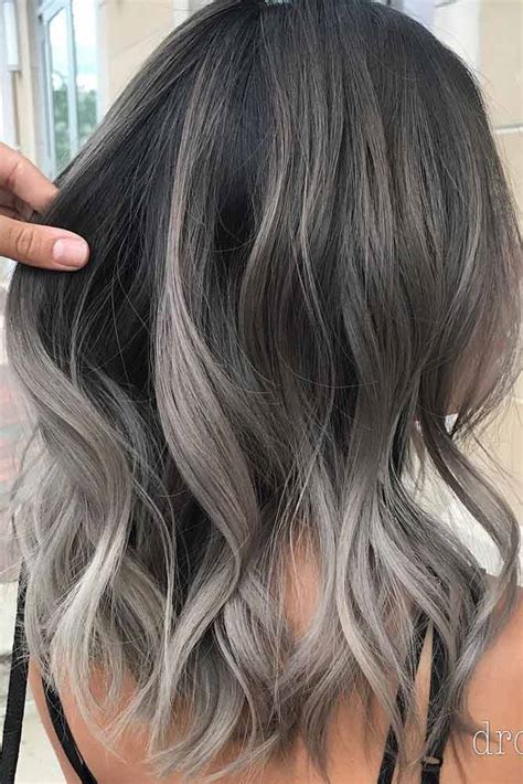 Black To Gray Ombre Hair