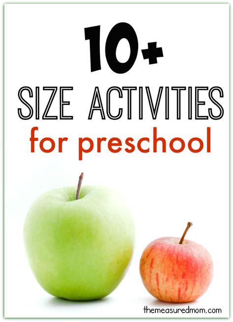 big  small activities  preschool  measured mom