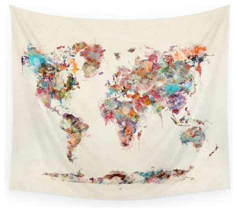 15 Stunning World Map Tapestry Ideas For Your Wanderlust