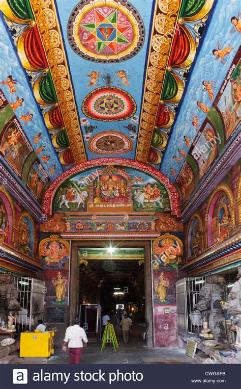 The temple is dedicated to parvati, known as meenakshi, and her consort, shiva, here named sundareswarar. Inside Meenakshi Temple in Madurai South India Stock Photo ...