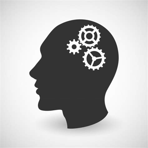 Human Head Silhouette With Set Of Gears Stock Vector Image By ©angle