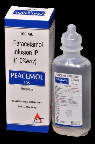 Paracetamol Infusion Injection For Clinical Hospital Medicine Type