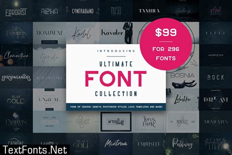 Ultimate Font Collection 296 Fonts