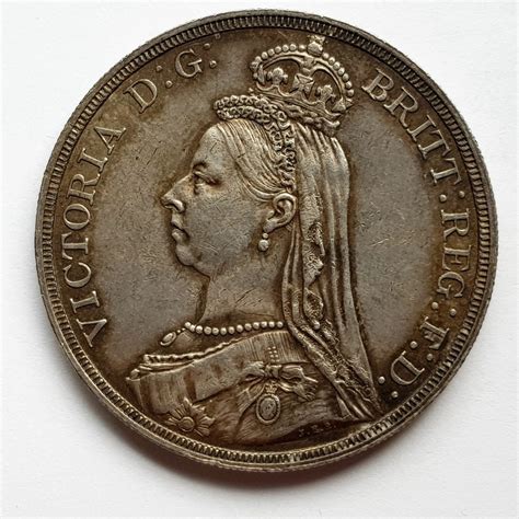 1887 Queen Victoria Silver Crown T M J Hughes Coins