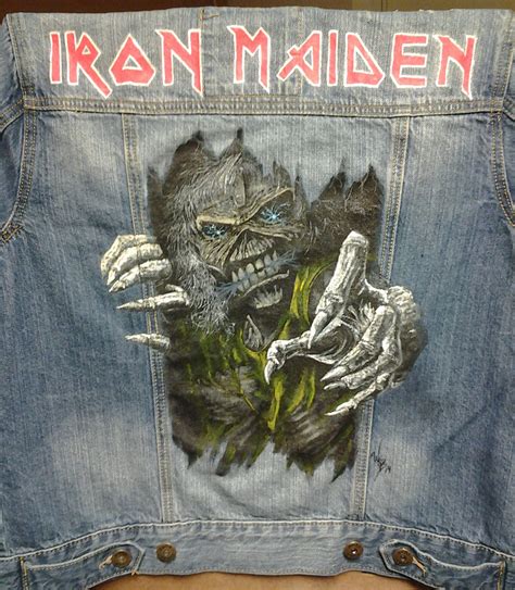 Painted Denim Jacket Commission Iron Maiden Eddie Battle Jacket
