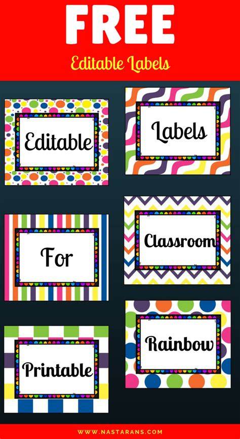 Editable Classroom Labels With Pictures Clsroq