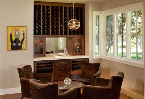 Sitting Area And Bar Areawine Bottles Great Light Home Bar