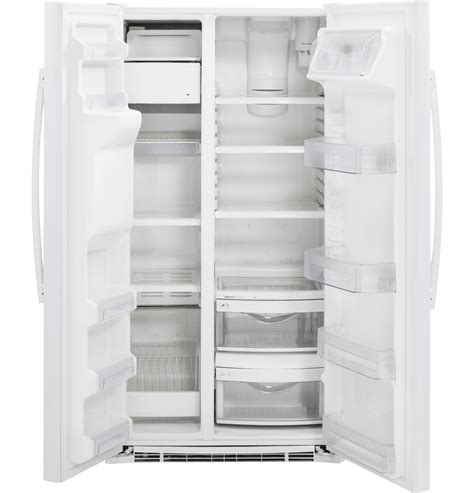 Ge 219 Cu Ft Side By Side Counter Depth Refrigerator White