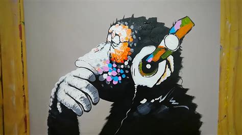100 Handpainted Gorilla Animal Pop Art Canvas Artwork Oil Painting