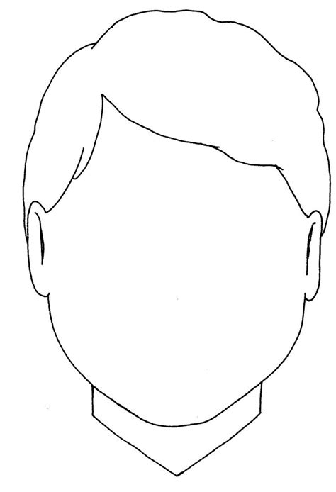 Free coloring sheets to print and download. Blank Boy Face Colouring Coloring Pages - Quoteko In Blank ...
