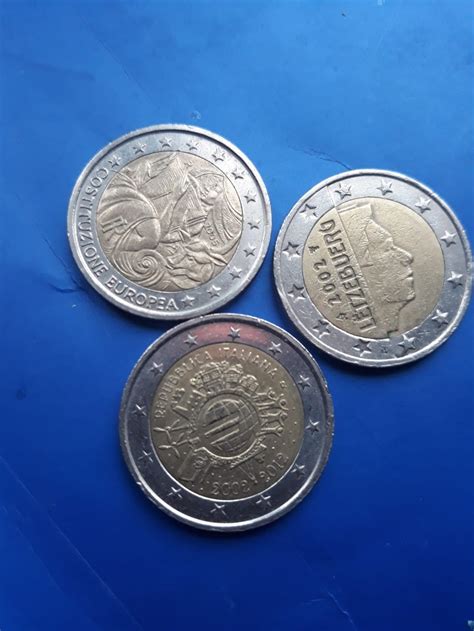 Rare 2 Euro Coins Commemorating Europe Etsy