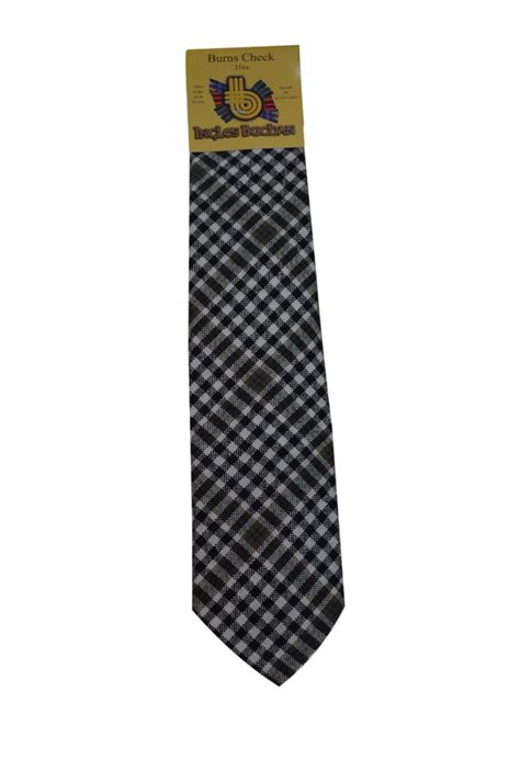 Mens Wool Tartan Tie Burns Check Modern House Of Henderson