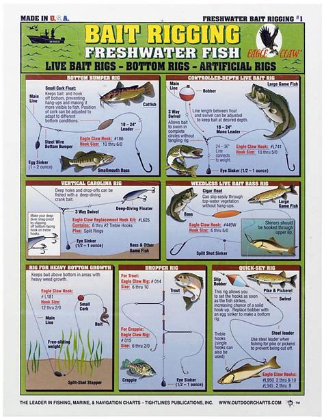 Waterproof Fishing Chart Freshwater Bait Rigging Bass Pro Shops