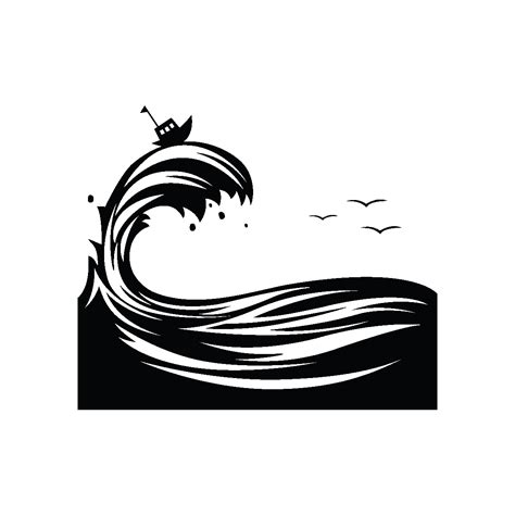 Silhouette Wind Wave Graphic Design Waves Png Download 12001200