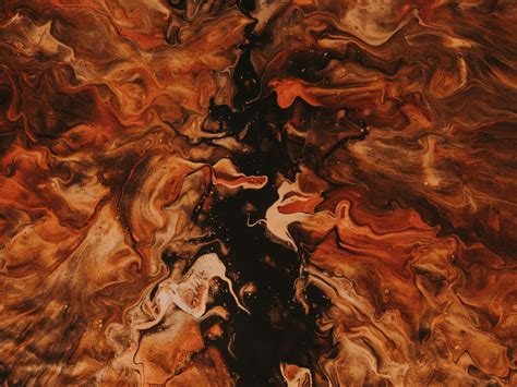 Download Wallpaper 1152x864 Paint Mixing Stains Abstraction Brown