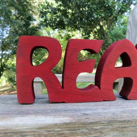 Wooden Read Sign Shelf Sitter Or Wall Hanging Home Decor Wall Etsy