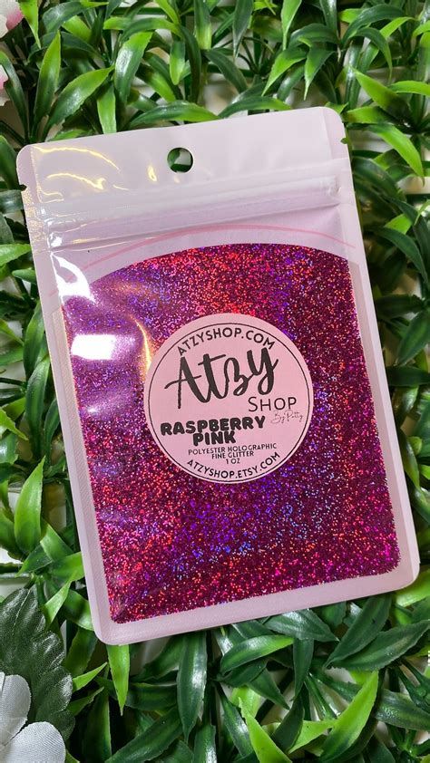 Raspberry Pink Holographic Fine Glitter Holographic Polyester Etsy