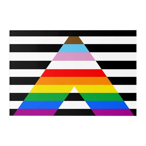 Lgbtq Progress Ally Pride Flag Acrylic Print Zazzle