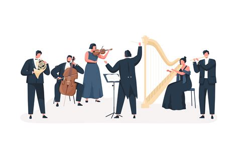 Symphony orchestra musicians | People Illustrations ~ Creative Market