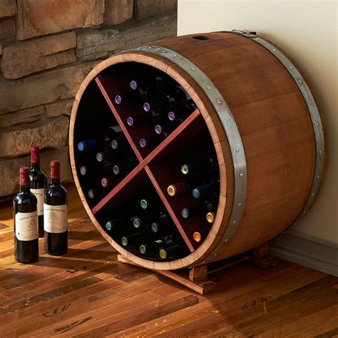 Reclaimed Half Barrel Wine Rack The Green Head