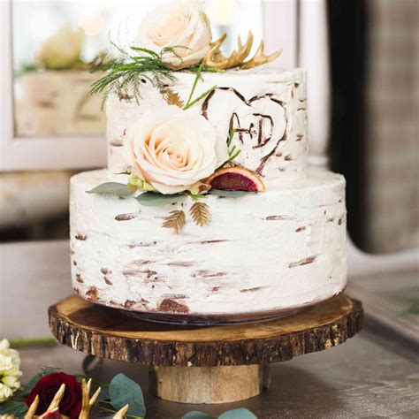 We can't help but love it when brides decorate their rustic wedding with pinecone wedding decorations. 35 Rustic Wedding Cakes We Love