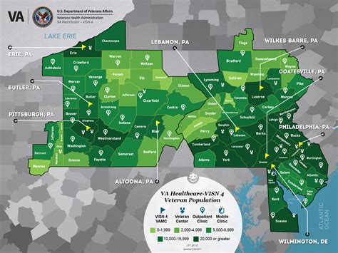 Va Healthcare Visn 4 Veteran Population And Service Area Map