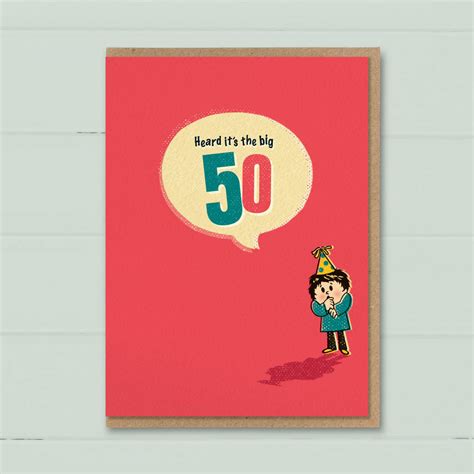 Big 50th Special Age Birthday Card By The Typecast Gallery