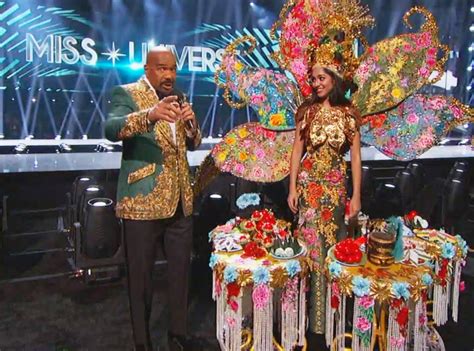 Zozibini tunzi was crowned miss universe 2019 after excelling through rounds of swimsuit and evening gown struts, questions on social issues and one final chance to explain why she was the right choice. Steve Harvey Didn't Announce the Wrong National Costume ...