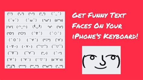 How To Get Funny Text Faces On Your Iphones Keyboard Youtube