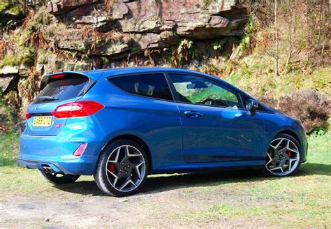 2019 Ford Fiesta St Blue Rear Side Review Roadtest Driving Torque