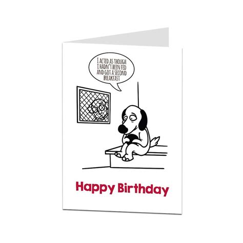Dog Birthday Card Funny Dog Birthday Card Birthday Card Dog Etsy