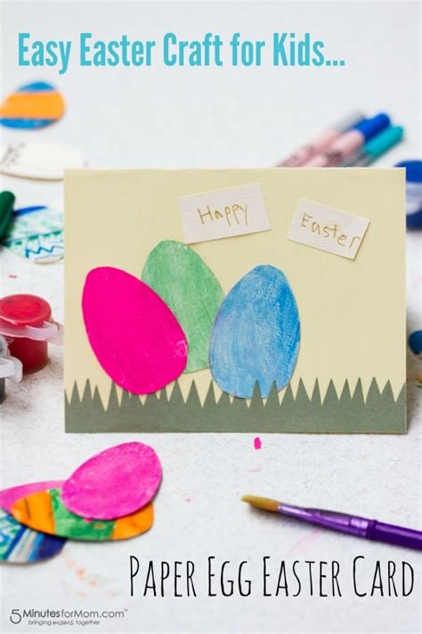 Paper Egg Easter Card Easy Craft For Kids
