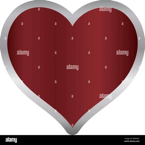 Red Heart Love Romantic Passion Vector Illustration Stock Vector Image