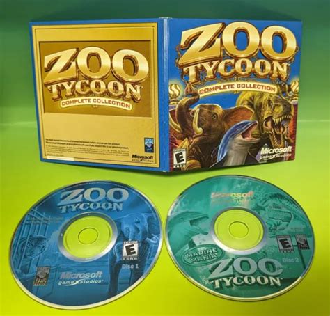Zoo Tycoon Complete Collection Pc Microsoft Studios 2 Disc Cd Rom Game