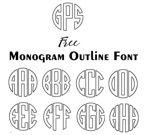 Free Circle Monogram Font Download For Silhouette Literacy Ontario
