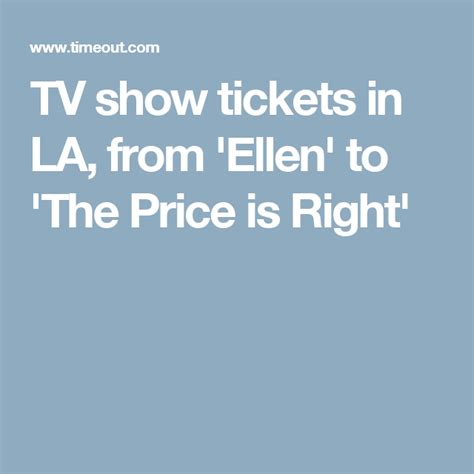 Your Guide To Free Tv Show Tickets In Los Angeles Free Tv Shows Tv