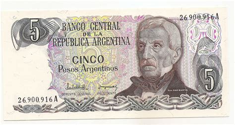 Bargentina 5 Pesos 1983 4 P312a1 Unc 24823622