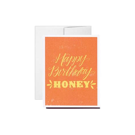Happy Birthday Honey Birthday Card Etsy