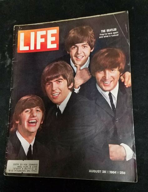 Vintage Life Magazine Beatles Cover August 1964 Complete Good Condition
