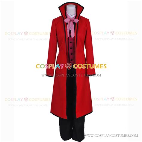 Black Butler Cosplay Kuroshitsuji Costume Grell Sutcliff Red Trench