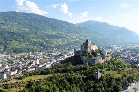 Sion The Canton Of Valais In Switzerland Stock Image Image Of Pipe