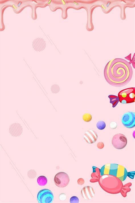 Sweet Colorful Candy Poster Background