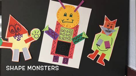 Shape Monsters With Kindergarten Youtube