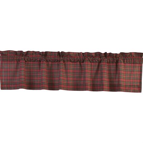 Traditional Tartan Plaid Valance Curtain Lined