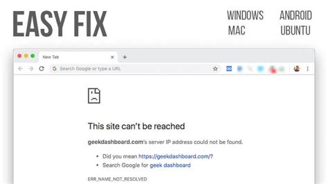 5 Ways To Fix This Site Can T Be Reached Error In Google Chrome Fix