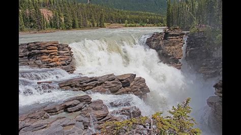 Athabasca Falls In Jasper National Park Youtube