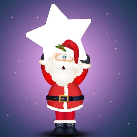 Santa Claus With Star Stock Illustration Illustration Of Sign 132140429