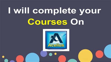 I Will Complete Your Courses On Acellus Acellus Help Youtube