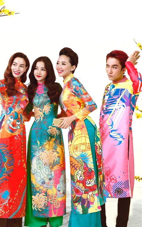 Chiếc áo dài có thể giúp chị em có thể che giấu khuyết điểm và dễ dàng. Sơn Tùng bảnh bao diện áo dài đón Tết