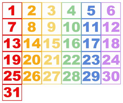 10 Best Free Printable Christmas Numbers 1 To 31